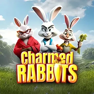 Charmed Rabbits slot met cartoon konijnen in het veld